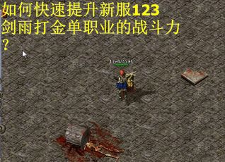 如何快速提升新服123剑雨打金单职业的战斗力？
